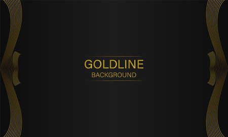 luxury abstract gold line on black background designのイラスト素材
