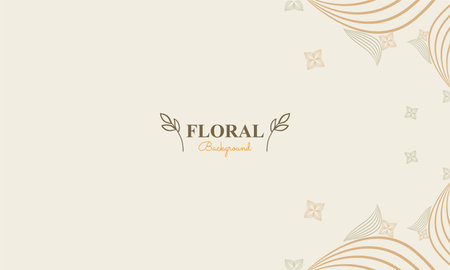 floral background with abstract natural shape, leaf and floral ornament in soft pastel color style designのイラスト素材