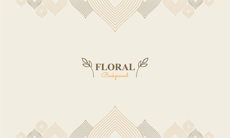 floral background with abstract natural shape, leaf and floral ornament in soft pastel color style designのイラスト素材