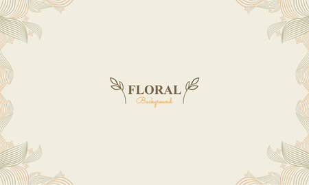 floral background with abstract natural shape, leaf and floral ornament in soft pastel color style designのイラスト素材