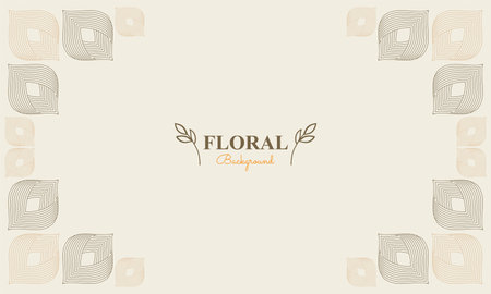 floral background with abstract natural shape, leaf and floral ornament in soft pastel color style designのイラスト素材