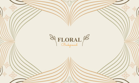 abstract floral background with abstract natural shape, leaf and floral ornament in soft color designのイラスト素材