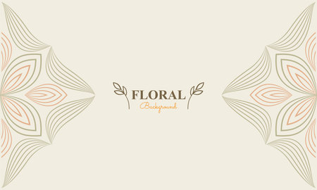 abstract floral background with abstract natural shape, leaf and floral ornament in soft color designのイラスト素材