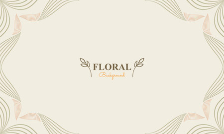 abstract floral background with abstract natural shape, leaf and floral ornament in soft color designのイラスト素材