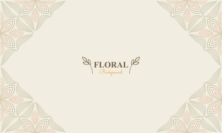 abstract floral background with abstract natural shape, leaf and floral ornament in soft color designのイラスト素材