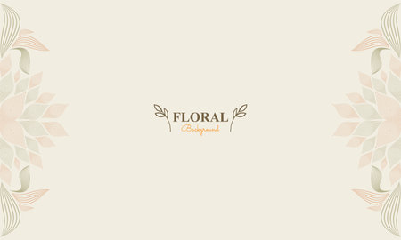abstract floral background with abstract natural shape, leaf and floral ornament in soft color designのイラスト素材