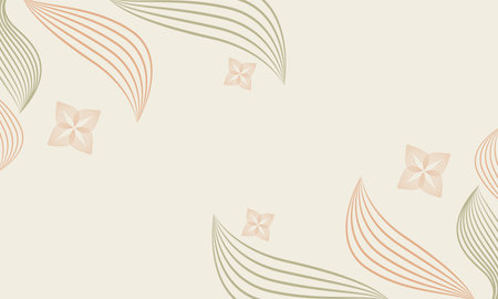 abstract floral background with abstract natural shape, leaf and floral ornament in soft color designのイラスト素材