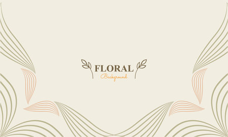 abstract floral background with abstract natural shape, leaf and floral ornament in soft color designのイラスト素材