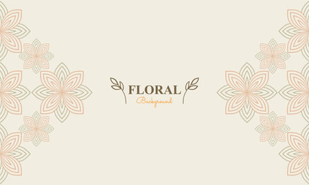 abstract floral background with abstract natural shape, leaf and floral ornament in soft color designのイラスト素材
