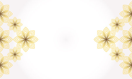 elegant white gold floral background with floral and leaf ornament designのイラスト素材