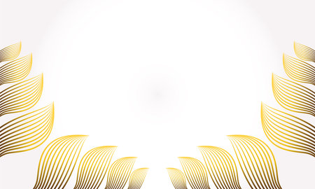 elegant white gold floral background with floral and leaf ornament designのイラスト素材