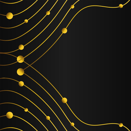 gold line frame decoration on black background designのイラスト素材