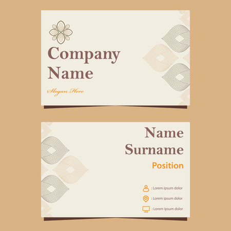 natural floral soft color business card template designのイラスト素材