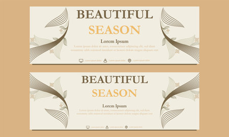 beautiful season horizontal banner template. Suitable for web banner, banner and internet ads designのイラスト素材