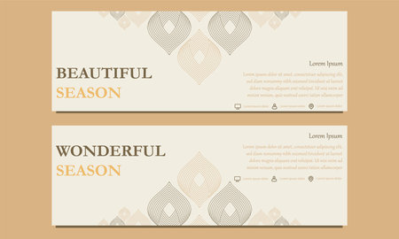 beautiful season horizontal banner template. Suitable for web banner, banner and internet ads designのイラスト素材