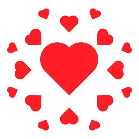 red heart icon. design element for valentine dayのイラスト素材
