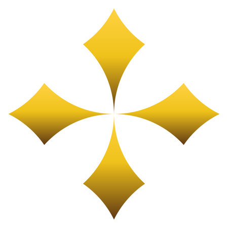 Luxury golden flower illustration isolated on white backgroundのイラスト素材