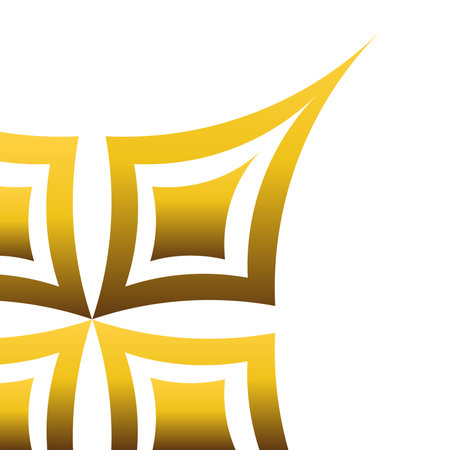 Luxury golden flower illustration isolated on white backgroundのイラスト素材