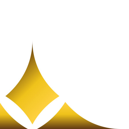 Luxury golden flower illustration isolated on white backgroundのイラスト素材