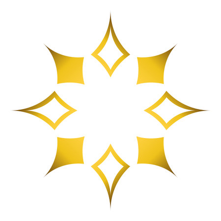 Beautiful gold flower vector icon design. Beautiful gold flower vector iconのイラスト素材