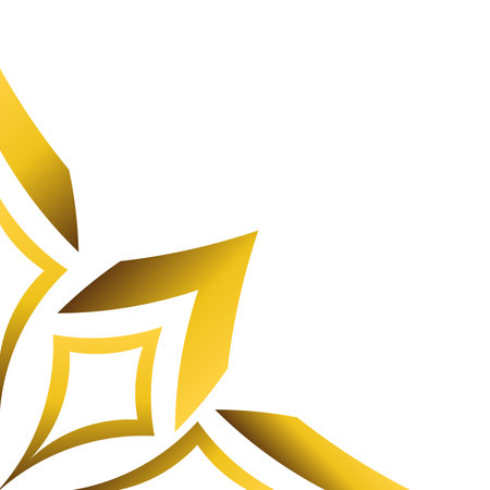 luxury golden geometry frame corner ornamentのイラスト素材