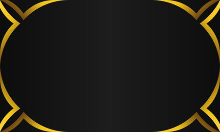 luxury black background with abstract golden geometric shapeのイラスト素材