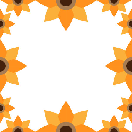floral frame with floral elementのイラスト素材