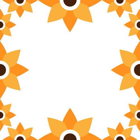 floral frame with floral elementのイラスト素材