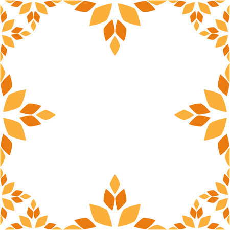 floral frame with floral elementのイラスト素材