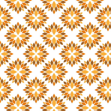 Seamless pattern with abstract flowers.のイラスト素材