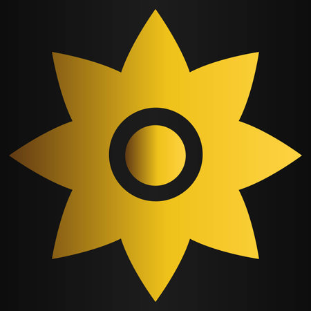 luxury golden flower design on black backgroundのイラスト素材