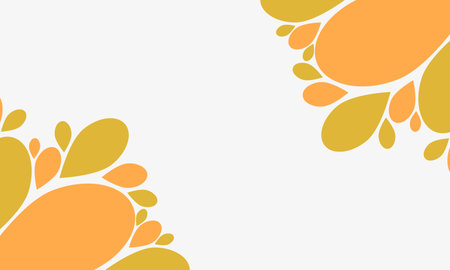 Abstract background with orange and yellow leaves illustration.のイラスト素材