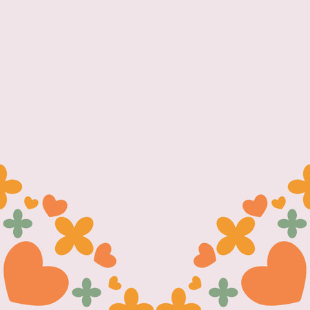 floral border decorationのイラスト素材