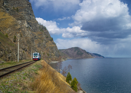 Spring on the Circum-Baikal Road to the south of Lake Baikalのeditorial素材
