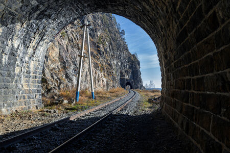 View from the tunnelの写真素材
