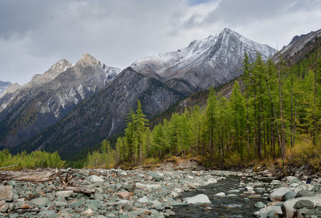 Shumak River in the Tunkinskie loach in mountains Eastern Sayan Eastern Siberiaの写真素材