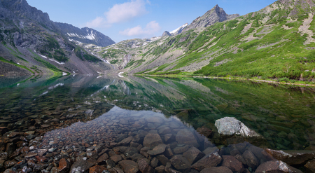 Lake Guitar in the mountains Baikal ridgeの写真素材