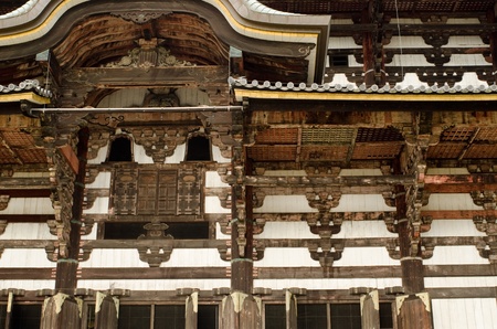 Detail of the facade of Facade of Todai-ji temple in Nara, Japanのeditorial素材