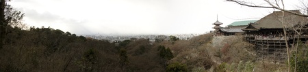 Kiyomizu-dera temple in Kyoto, Japan, World Heritage Site in winter with many peopleのeditorial素材