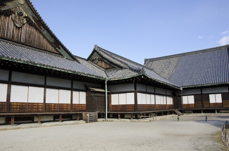 Outdoor view of ninomaru palace in Nijo castle in Kyoto, Japanのeditorial素材
