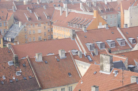 Copenhagen on a foggy day with Rosenborg castleのeditorial素材