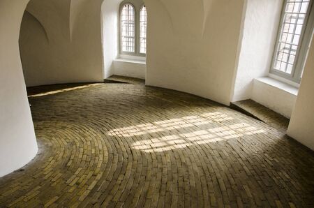 Inside the round tower of Copenhagen an important sightのeditorial素材