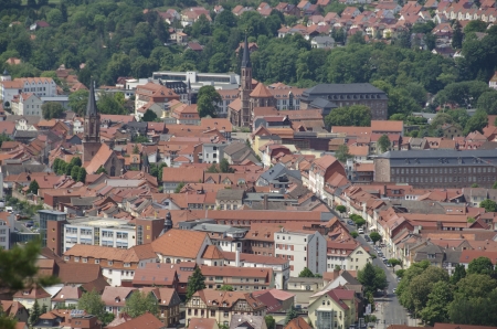 Panorama of Heilbad Heiligenstadt in Thuringia, Germanyの写真素材
