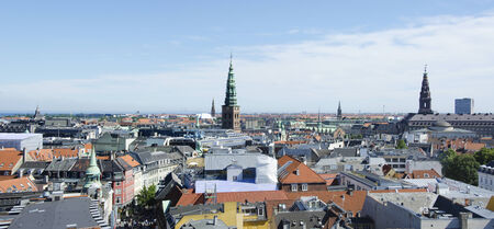 View on the Roofs of Copenhagen from the round tower, Denmarkのeditorial素材