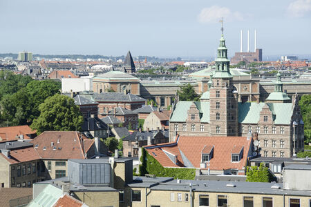 View on the Roofs of Copenhagen from the round tower, Denmarkのeditorial素材
