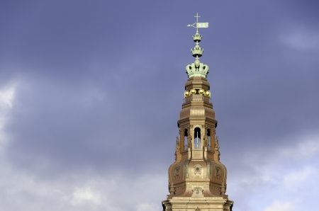 Tower of Christiansborg castle the Danish Parliament Building in Denmarkのeditorial素材