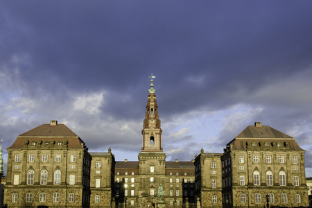 Christiansborg Palace in the center of Copenhagen,  Denmark. Seat of the Danish governmentのeditorial素材