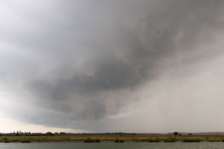 Gray clouds on a stormy day containing loads of rain