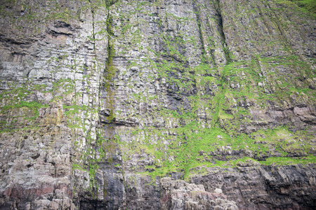 Landscape on the Faroe Islands with ocean and cliffs close to Vestmanna on Streymoy