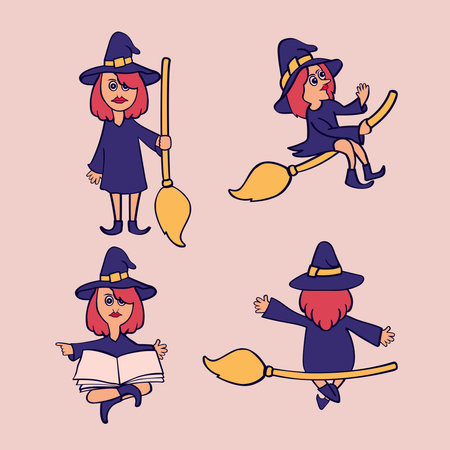witch character for Halloweenのイラスト素材
